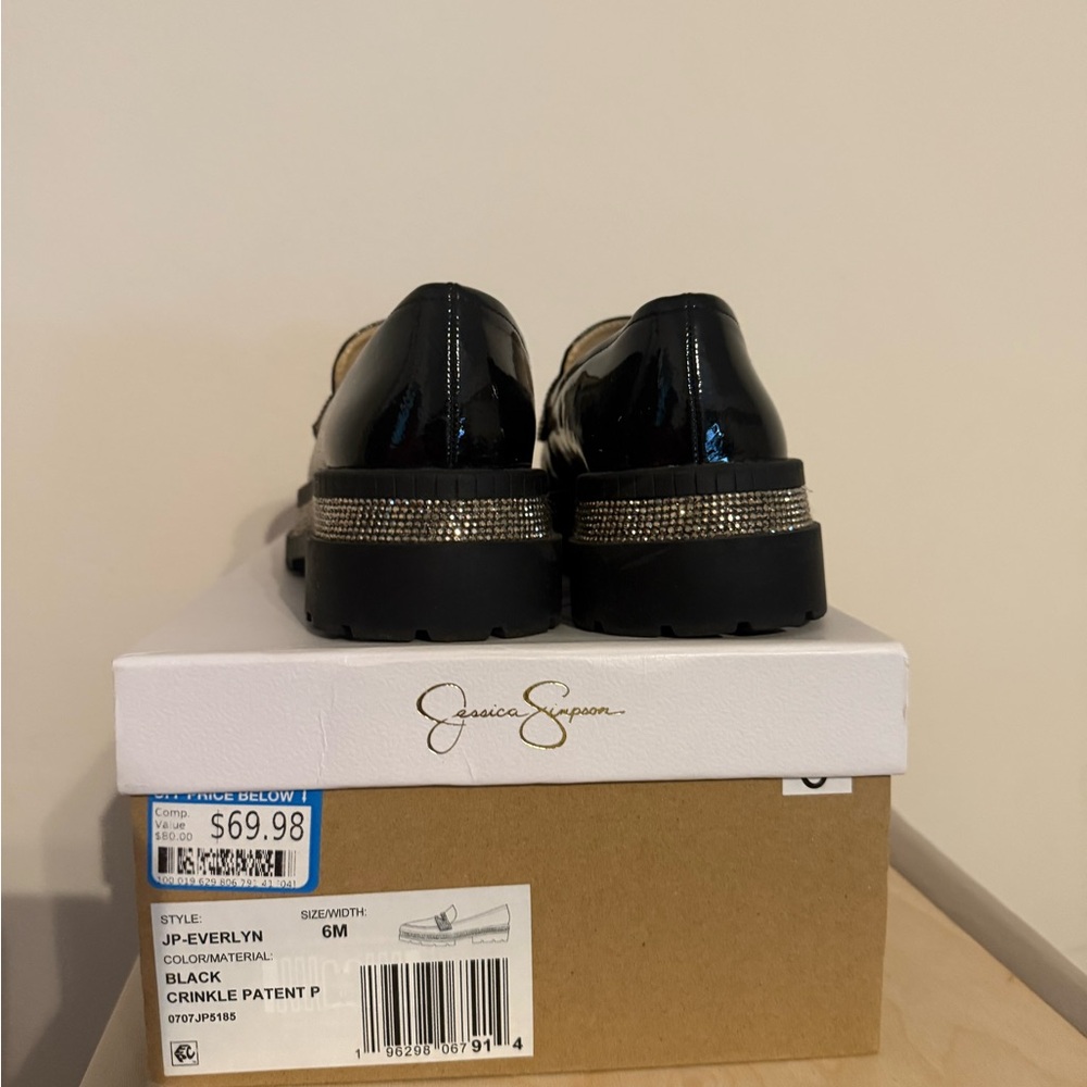Jessica Simpson Rhinestone Loafers Size 6 - Picture 3 of 13